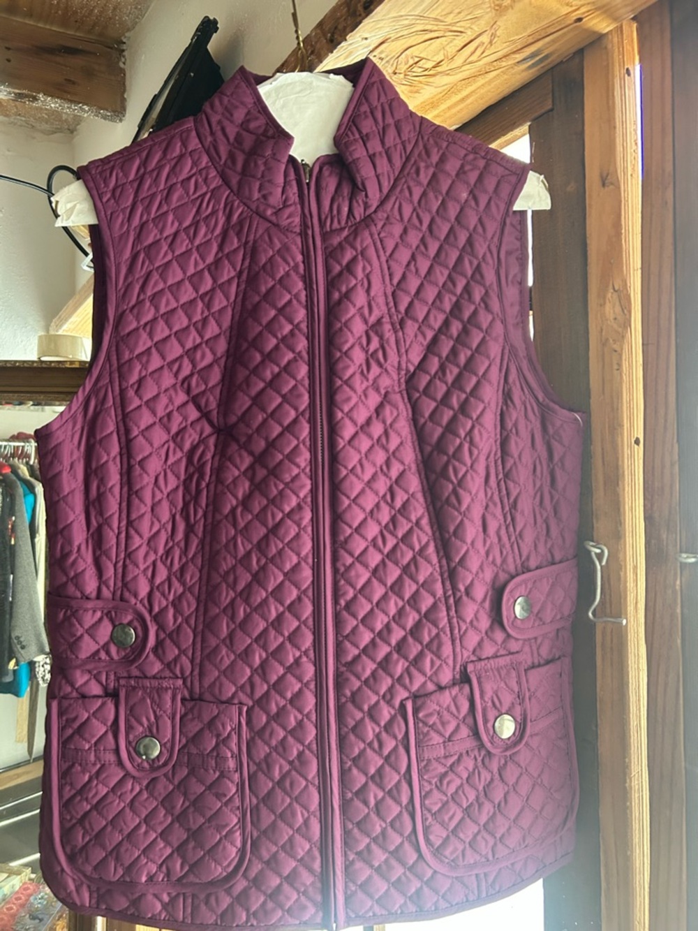Charter Club Quilted Vest in Deep Burgundy